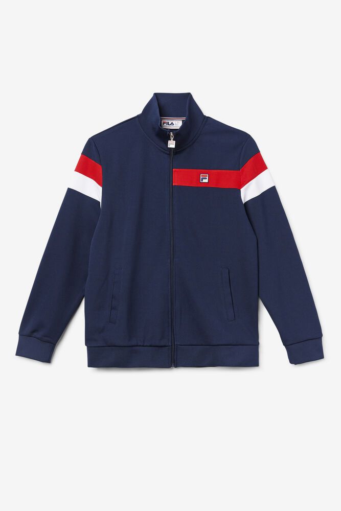 Fila Jacket Malcolm Track Mens Navy - India QCX-971805